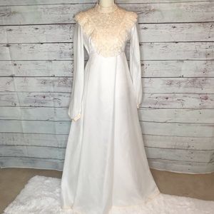 Vintage Wedding Dress, 60s, 70s, boho Vict…